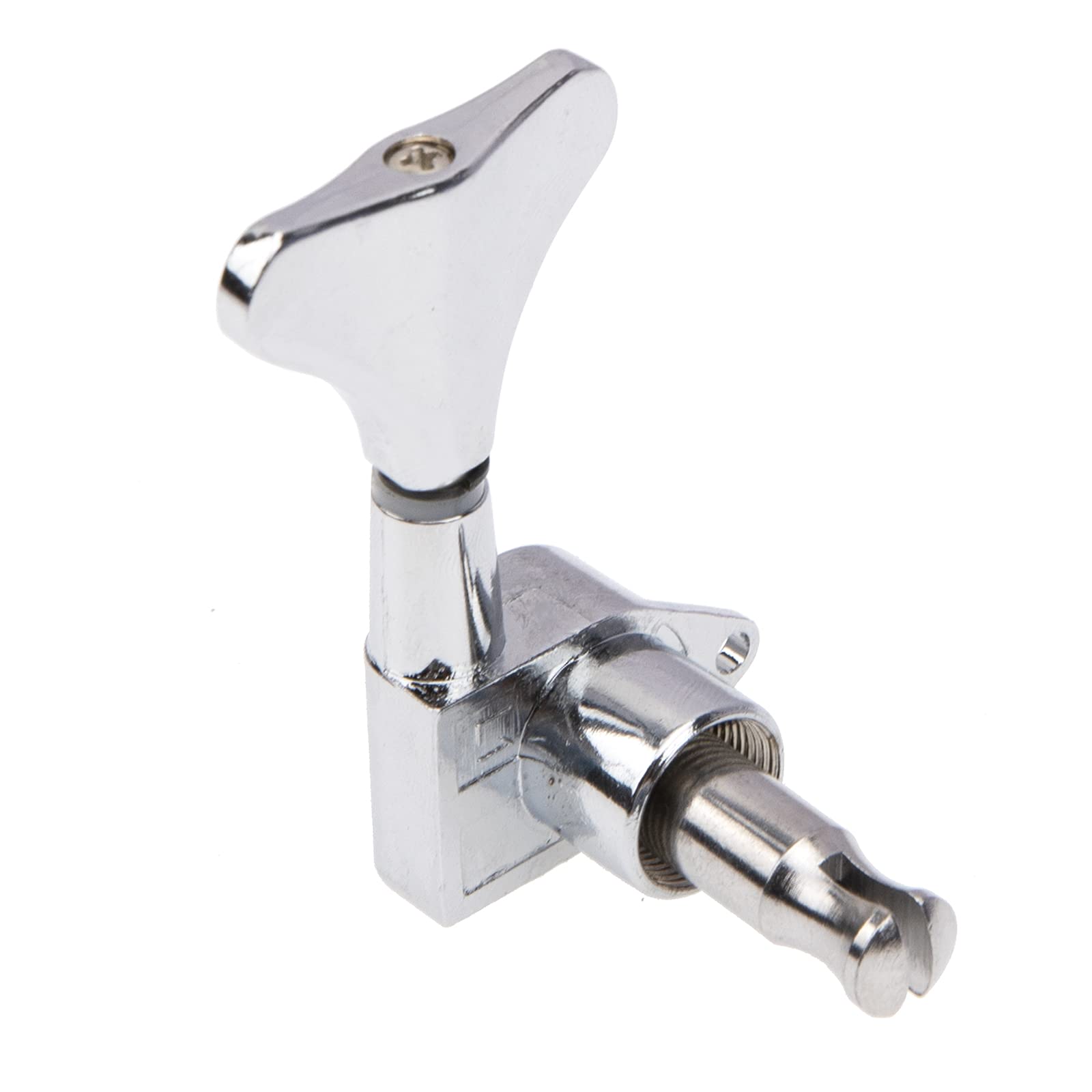 4Pcs Yootones Sealed Bass Tuning Pegs Machine Heads 2R2L Compatible with Electric Bass Tuners Replacement Parts (Silver)